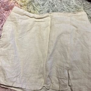 White linen skirt